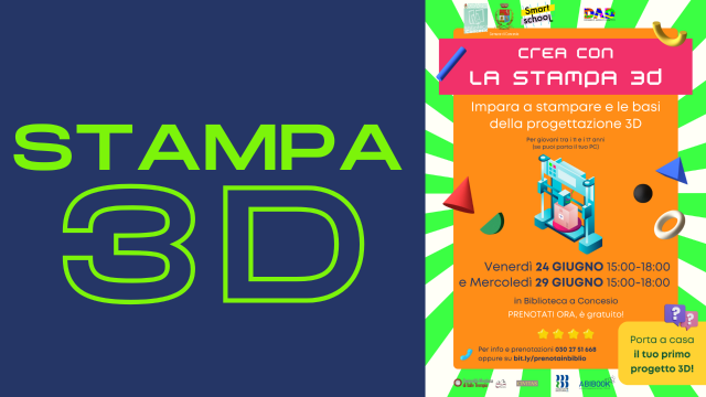 CREA CON LA STAMPA 3D - Corso di stampa 3D in 2 incontri